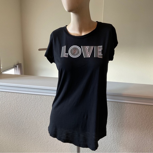 Zadig & Voltaire LOVE Skinny Print Short Sleeve Tee Rare Women’s Size Medium - Picture 9 of 16